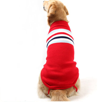 Gebreide hondentrui voor grote honden Rood