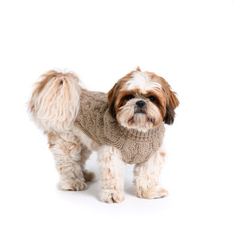 Dogs&Co Hand gebreide Hondentrui Beige