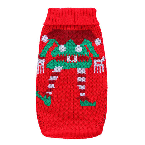 Honden Kersttrui rood 