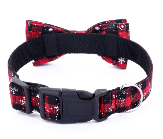 Halsband met strik voor hond - Kerstmis Rood