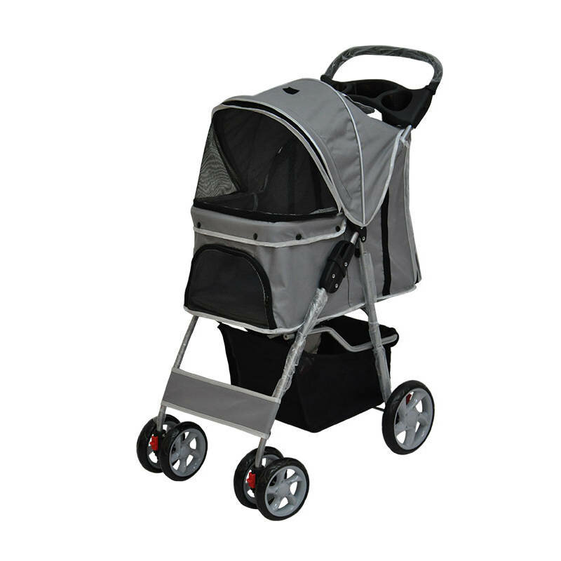 Hondenbuggy Zwart 4-wieler - Dogs&amp;Co
