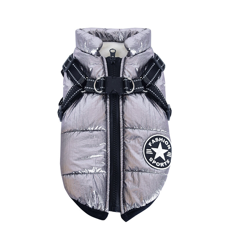 Dogs&amp;Co Warme  Hondenjas zilver