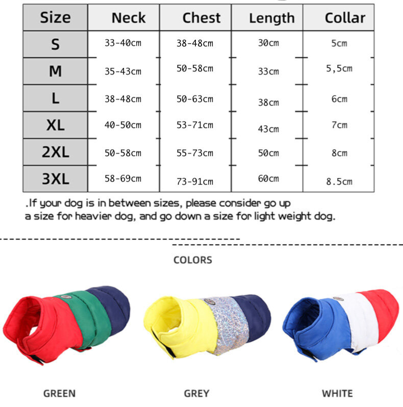 Kleurrijke Reversible Honden Winterjas Rood 