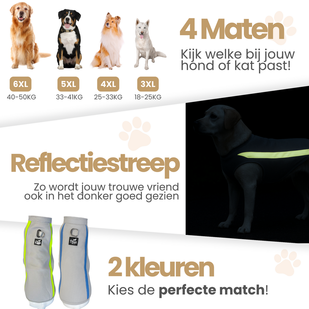 Verkoelend Ademend Hondentuig Ice Blauw 