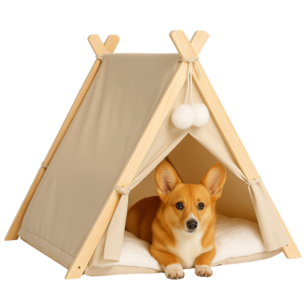 Dogs&amp;Co Tipi Tent voor katten of kleine honden Ecru
