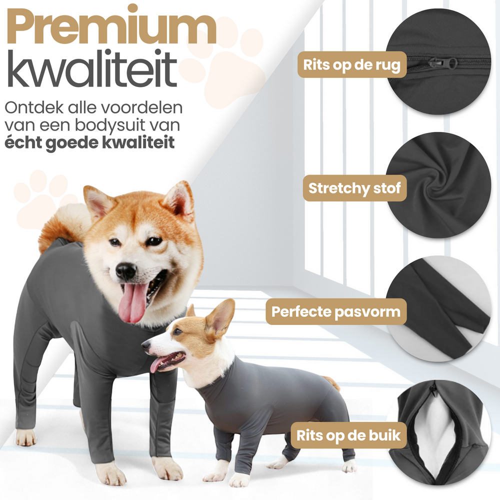 Medisch Bodysuit - Operatie jumpsuit Turquoise - Operatiepak voor de hond Turquoise