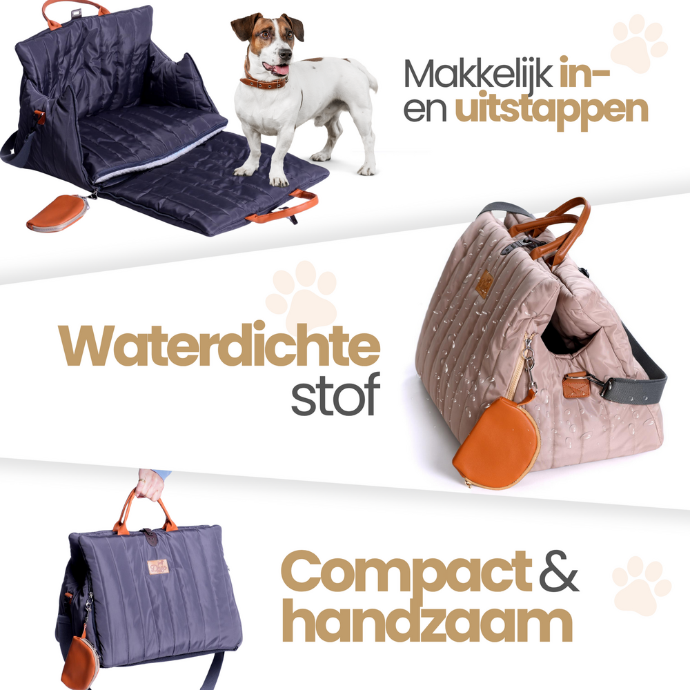 Dogs&amp;Co&reg; Luxe Hondentas Beige voor honden tot 8KG - Beige *tijdelijk uitverkocht*