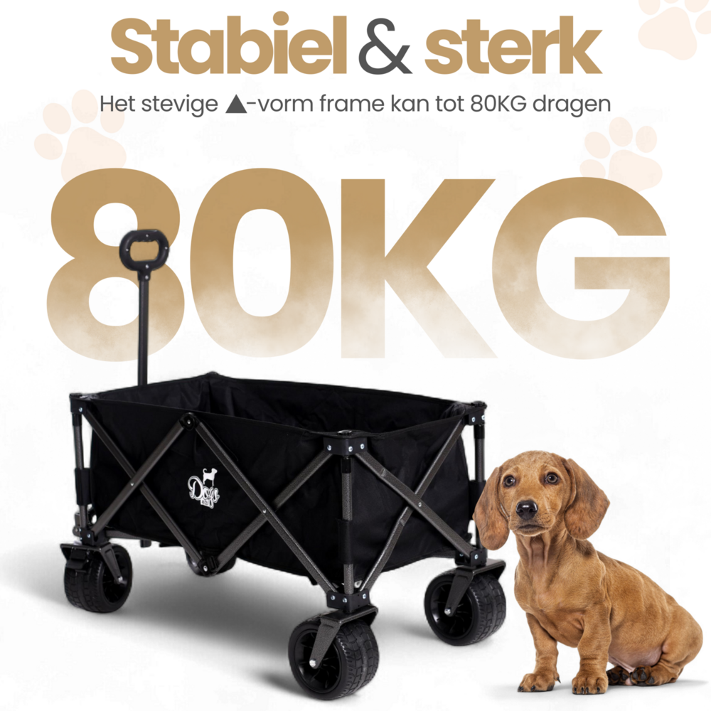 Dogs&amp;Co&reg; Opvouwbare Bolderkar Zwart