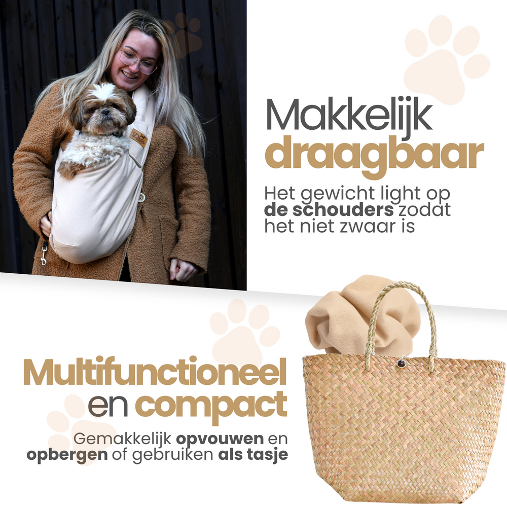 Dogs&amp;Co Slingbag  - Draagtas zwart