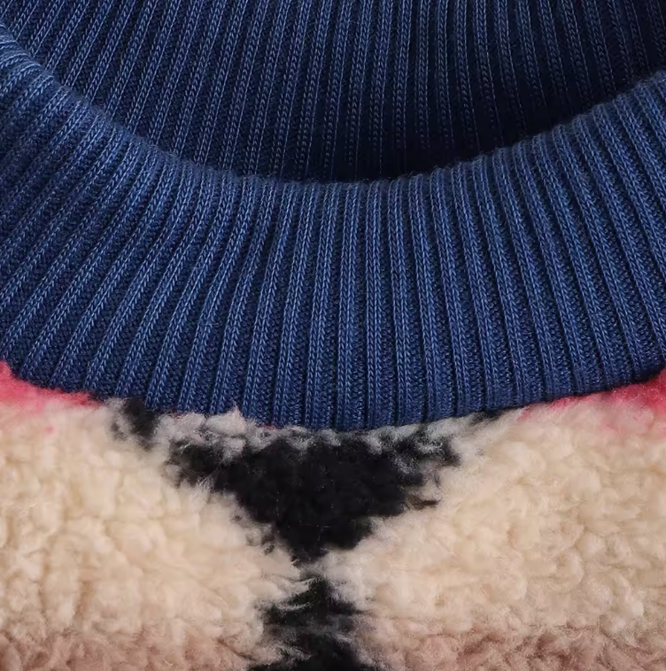 Teddy Fleece Hondentrui Etnic Blauw 