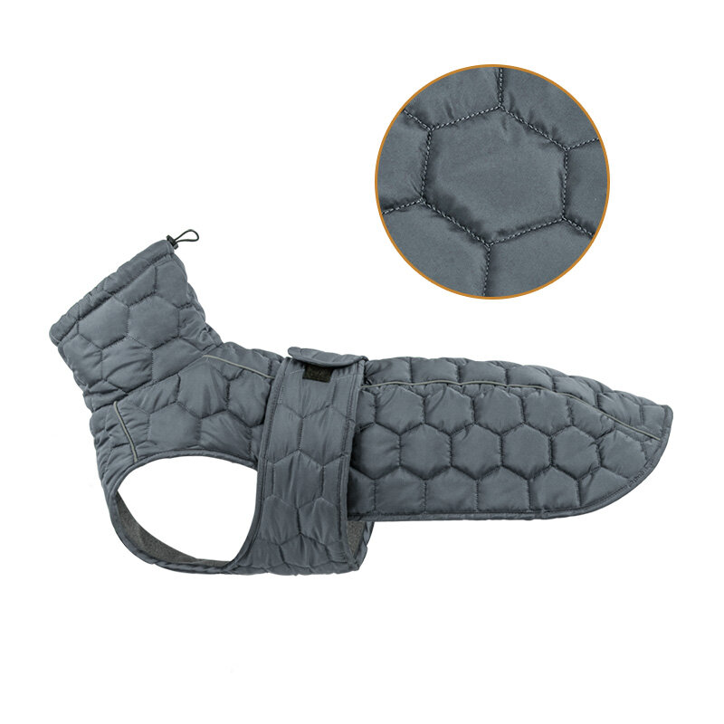 Dogs&amp;Co&reg; Honden Winterjas Grijs Quilt voor grotere honden 