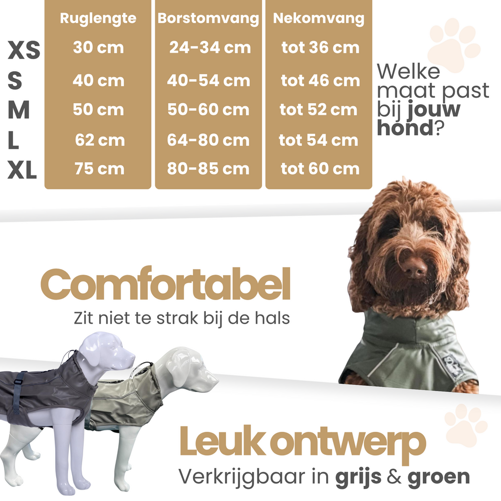 Dogs&amp;Co Honden Regenjas Raindog Grey