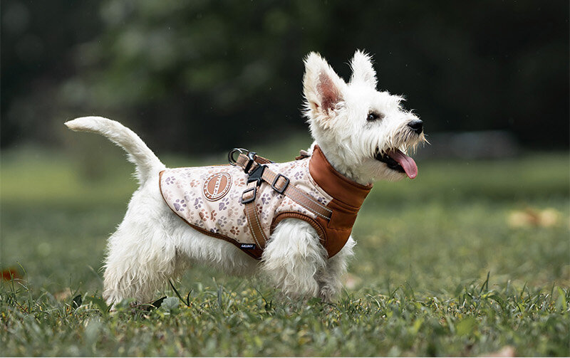 Dogs&amp;Co&reg; Warme  Hondenjas Bruin Print (Model 2025)