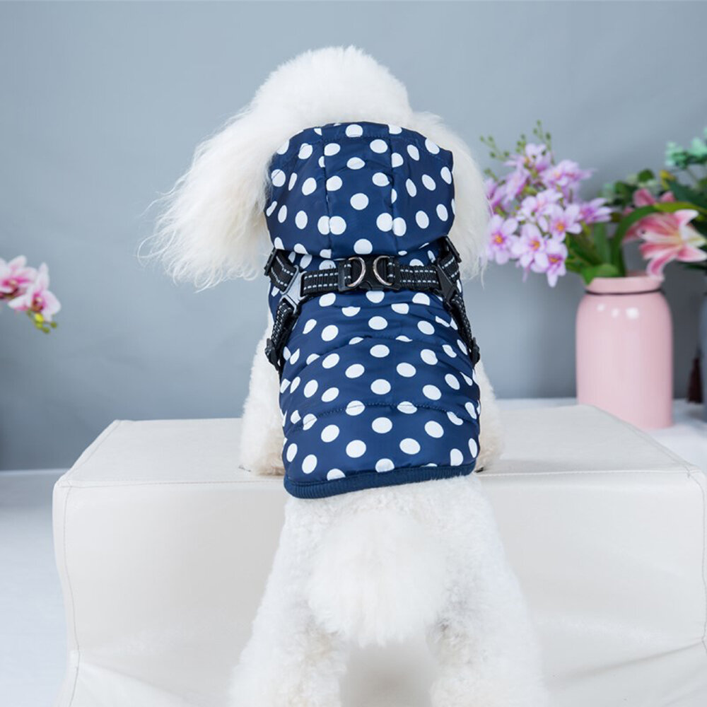 Dogs&amp;Co&reg; Warme  Hondenjas Navy Stip