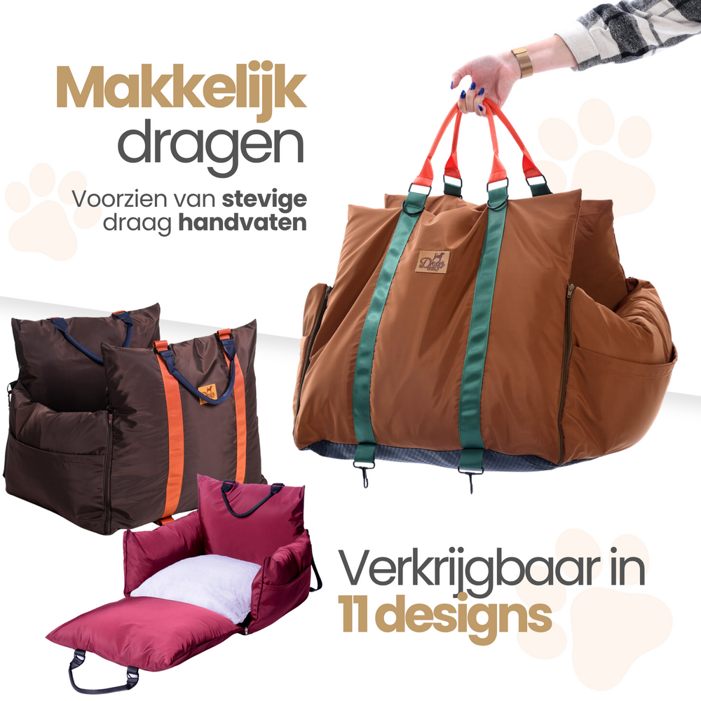 Dogs&Co Luxe Honden autostoel  Royal+  Beige Check  Waterproof Limited Edition