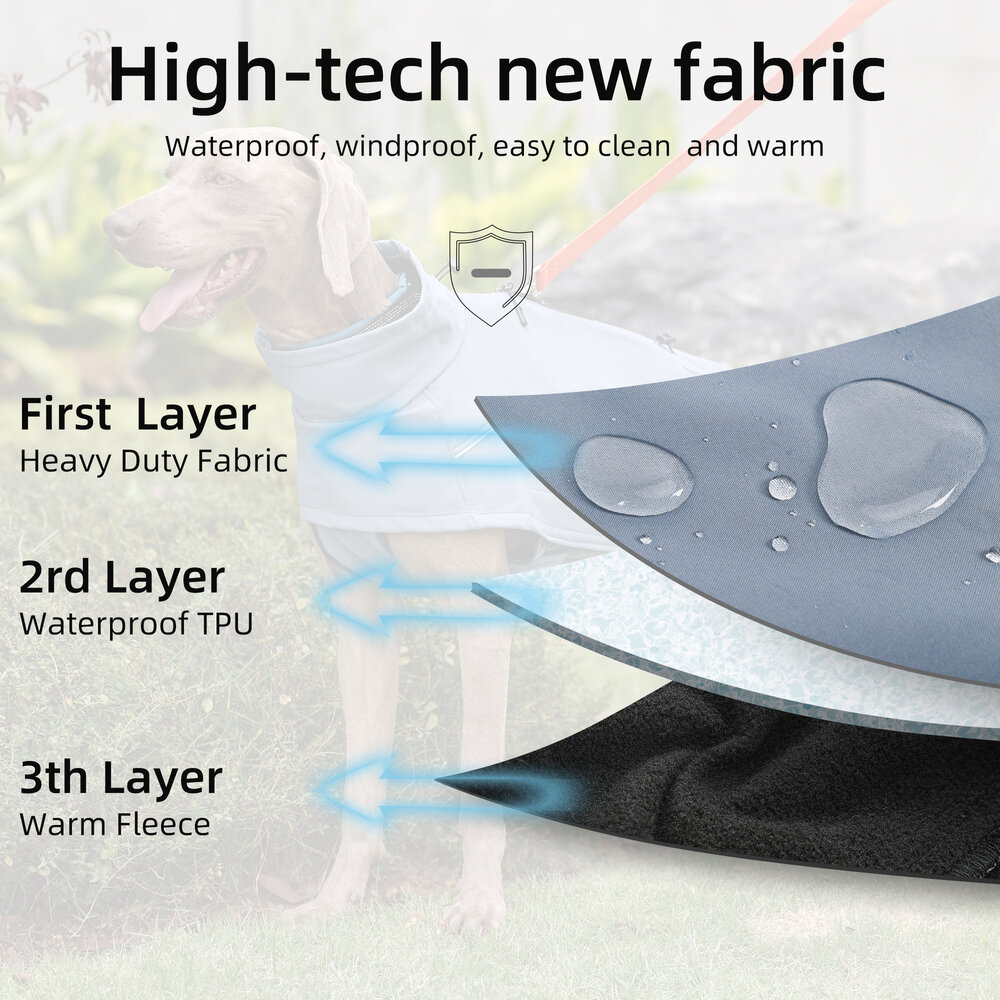 Warme  Hondenjas Outdoor zwart