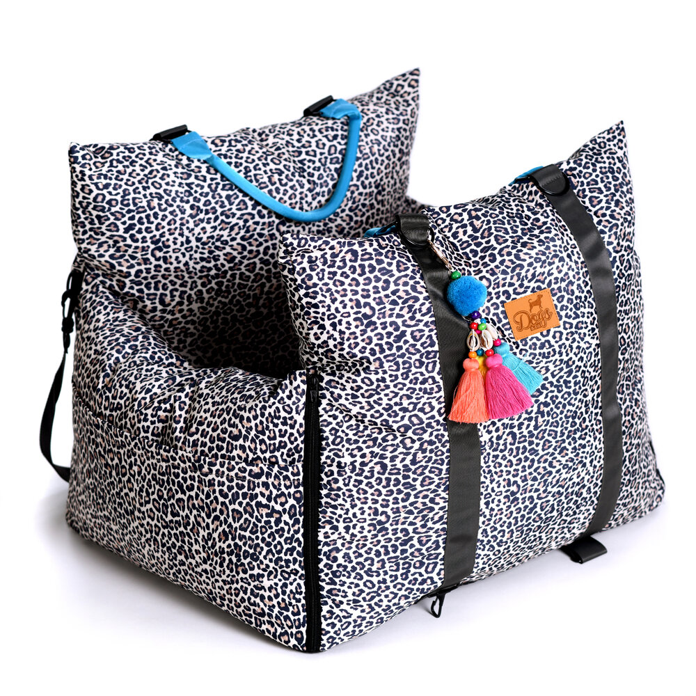  Dogs&amp;Co Luxe Honden autostoel  Royal+  Ibiza Leopard Waterproof 