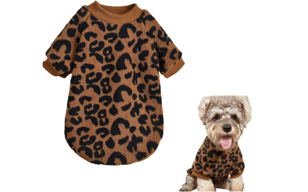 Teddy Fleece Hondentrui Leopard Bruin