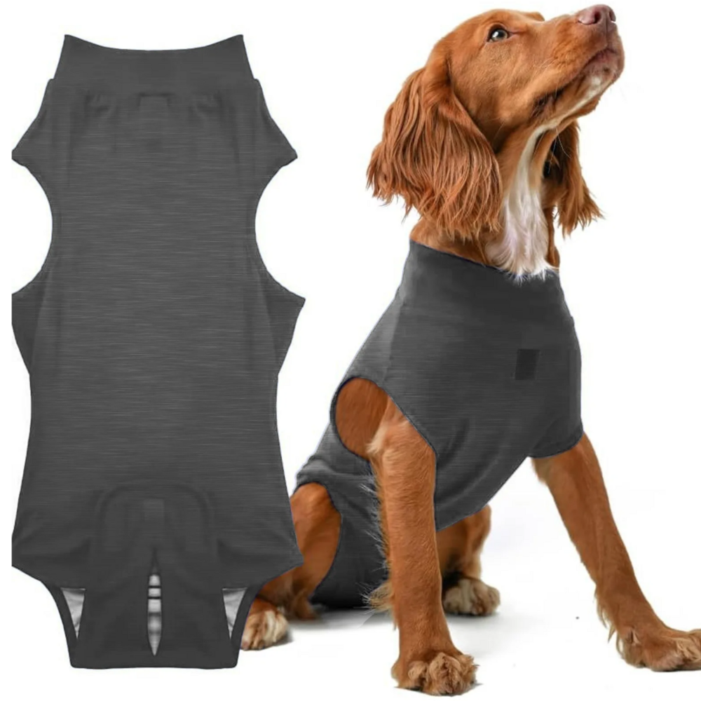 Honden Romper voor na de operatie Grijs Melee