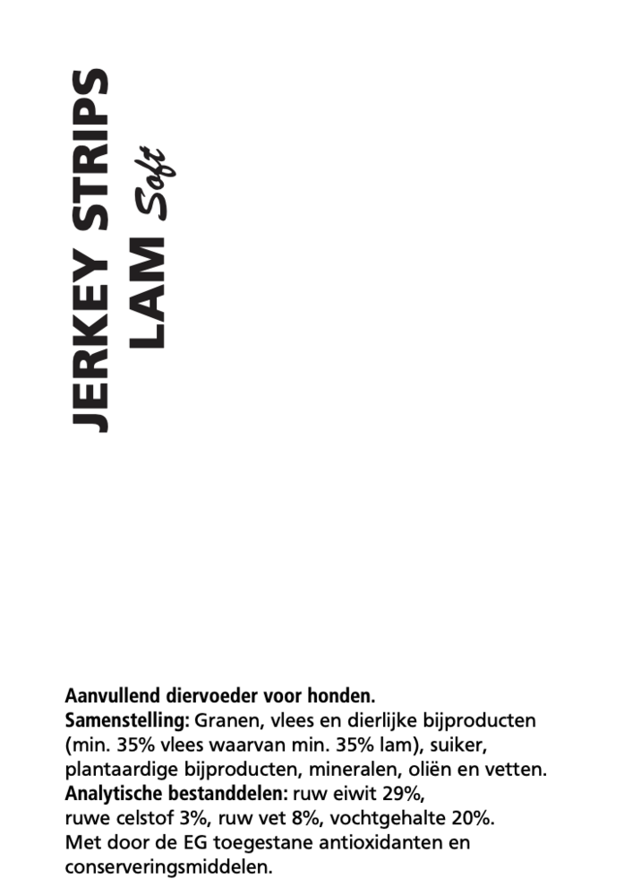 Jerkey Strips Lam 390gram/Pot  Dogs&amp;Co