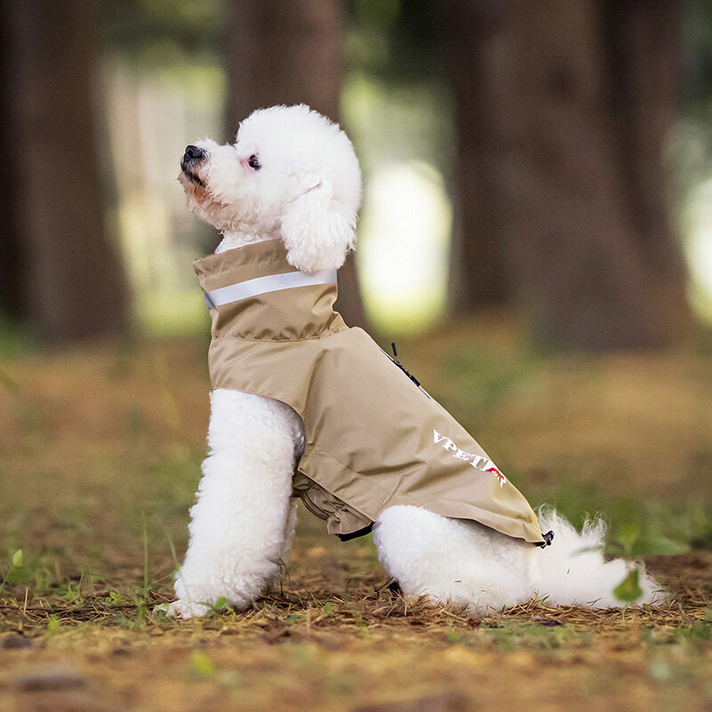 Honden regenjas Beige