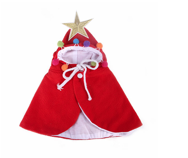 Kerstponcho Rood voor hond of kat