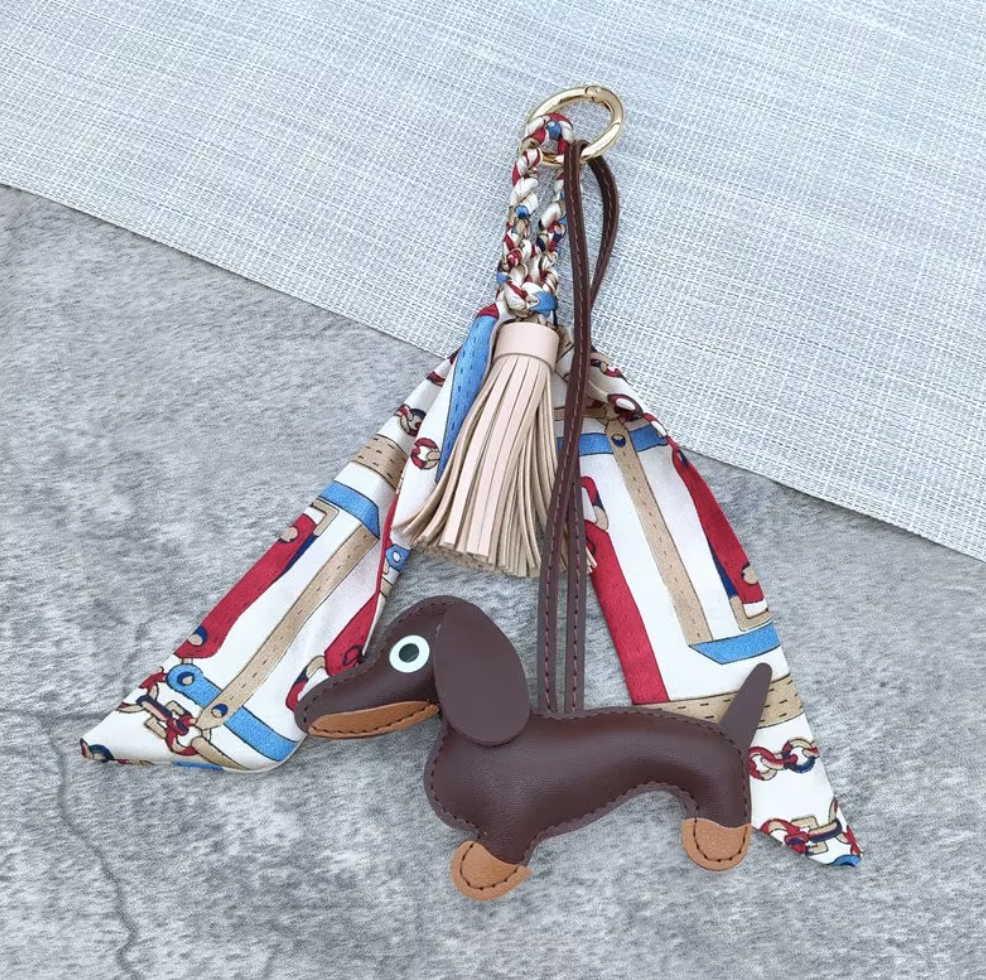 Hermes-Look hanger Teckel diverse kleuren