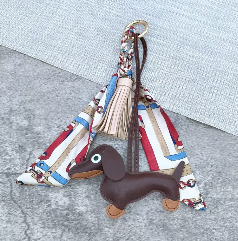 Hermes-Look hanger Teckel diverse kleuren