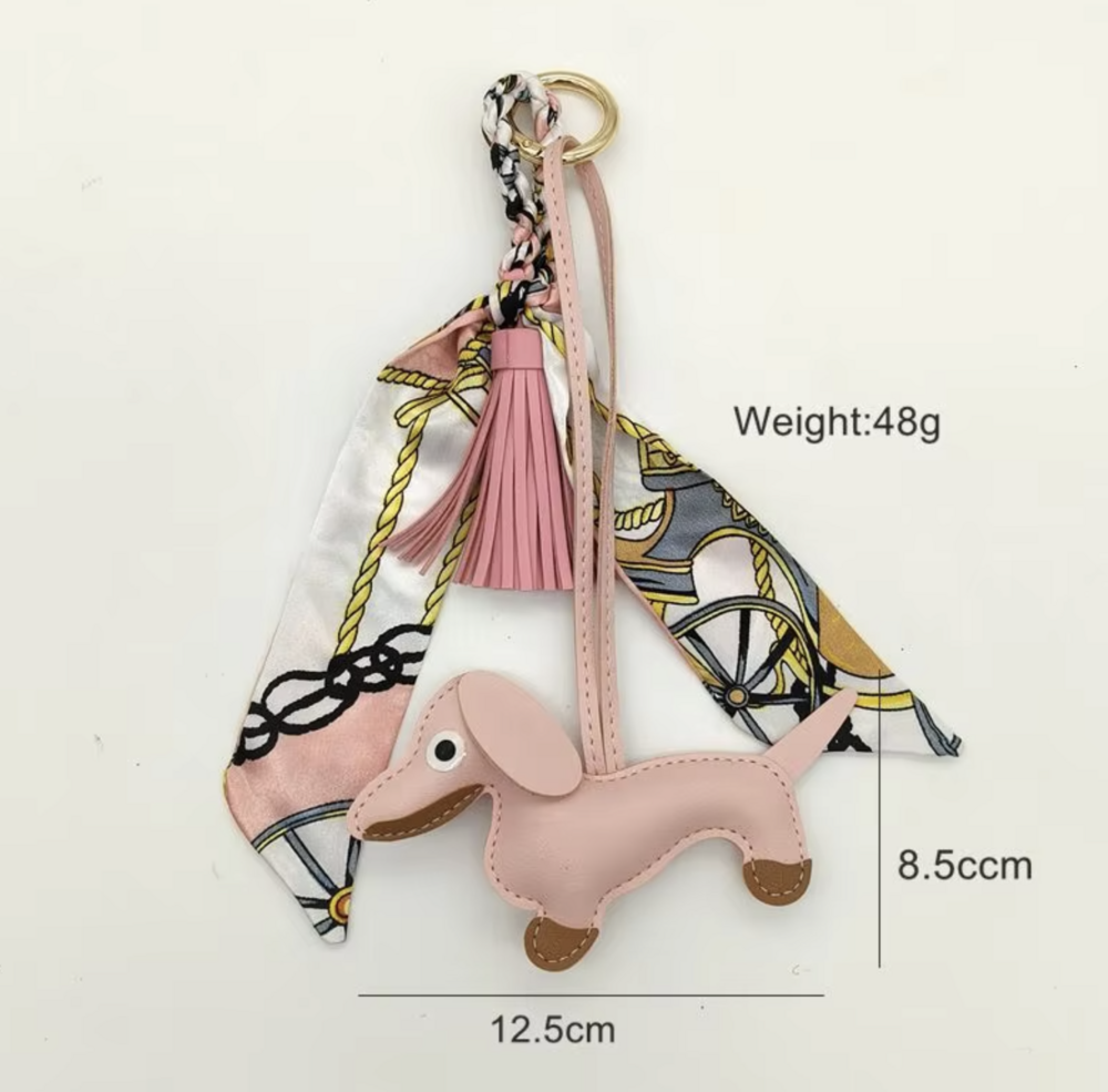 Hermes-Look hanger Teckel diverse kleuren