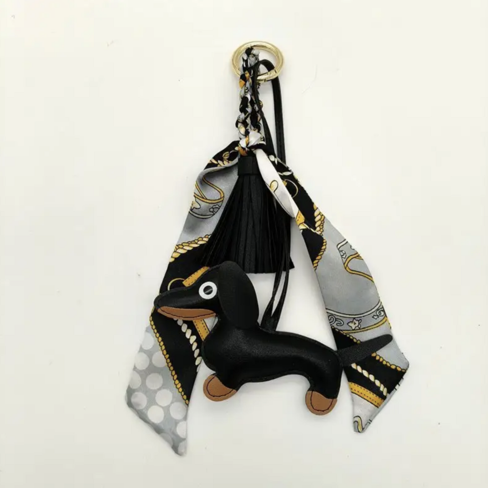 Hermes-Look hanger Teckel ZWART