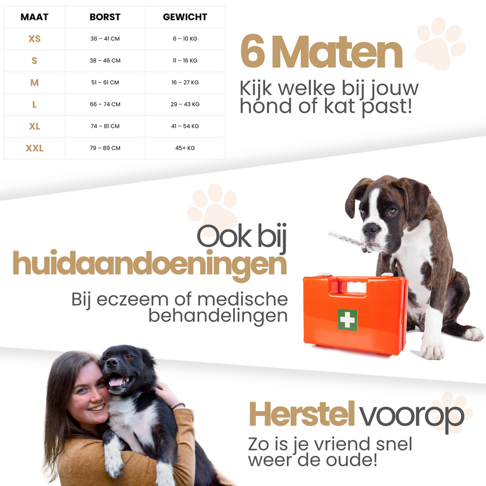 Dogs&amp;Co&reg; Honden Romper voor na de operatie Zwart