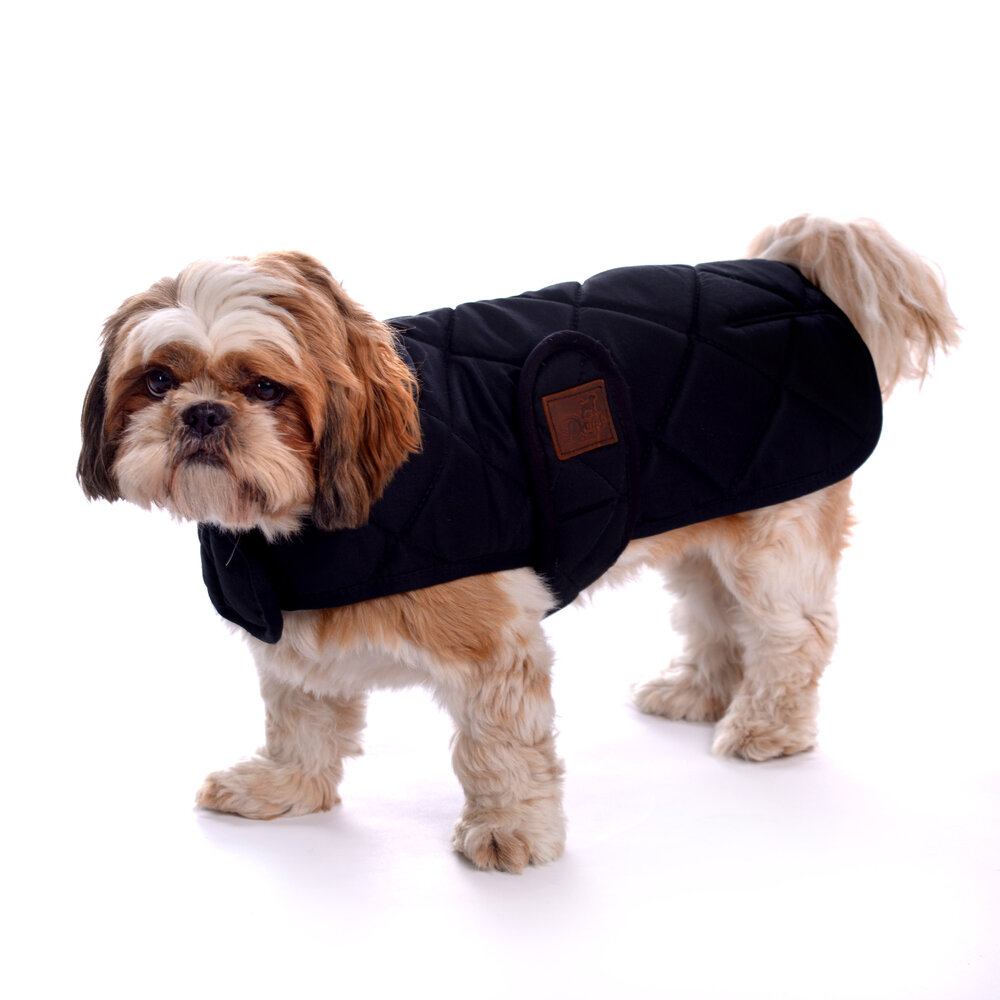 Dogs&amp;Co&reg; Honden Winterjas Zwart Quilt