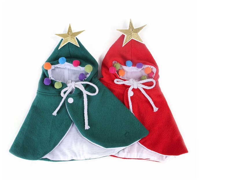 Kerstponcho Groen voor kleinehond of kat