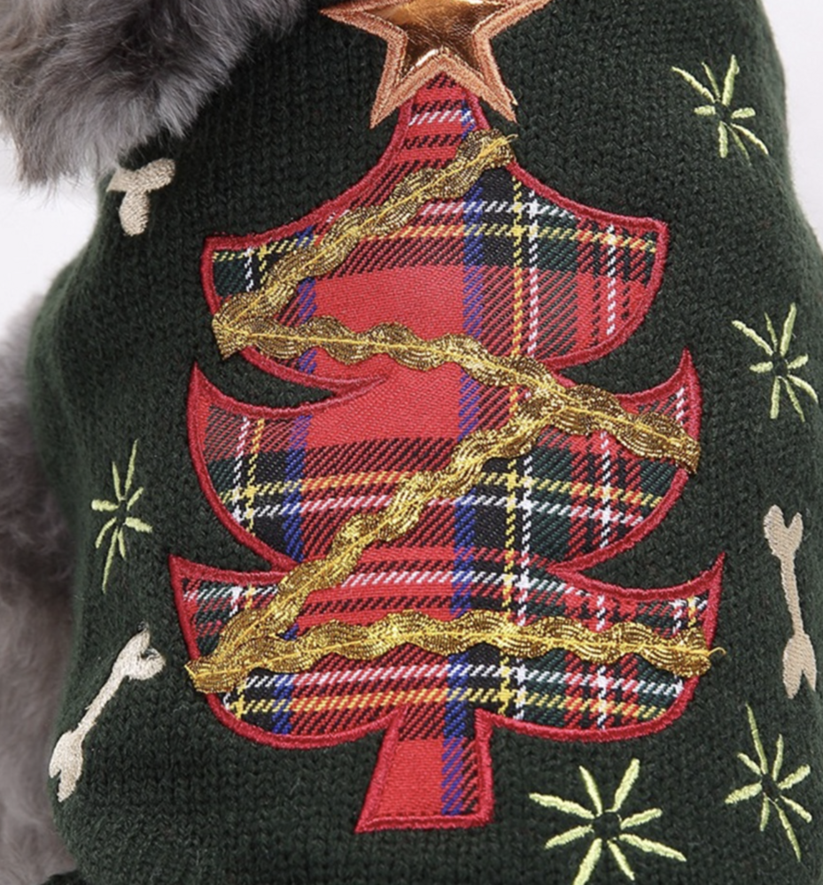 Honden &quot;Foute&quot; Kersttrui Groen Kerstboom