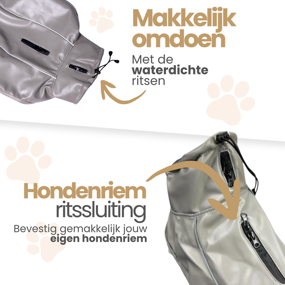 Dogs&amp;Co Honden Regenjas Raindog Grey