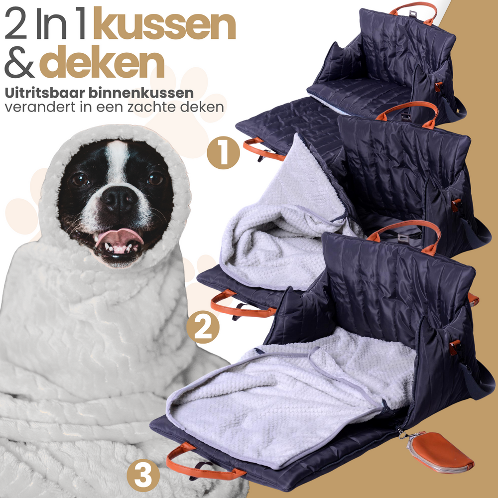 Dogs&amp;Co&reg; Luxe Hondentas Beige voor honden tot 8KG - Beige 
