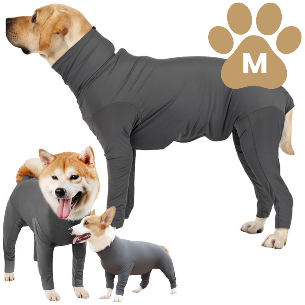 Dogs&amp;Co&reg; Medisch Bodysuit - Operatie jumpsuit Grijs - Operatiepak voor de hond grijs