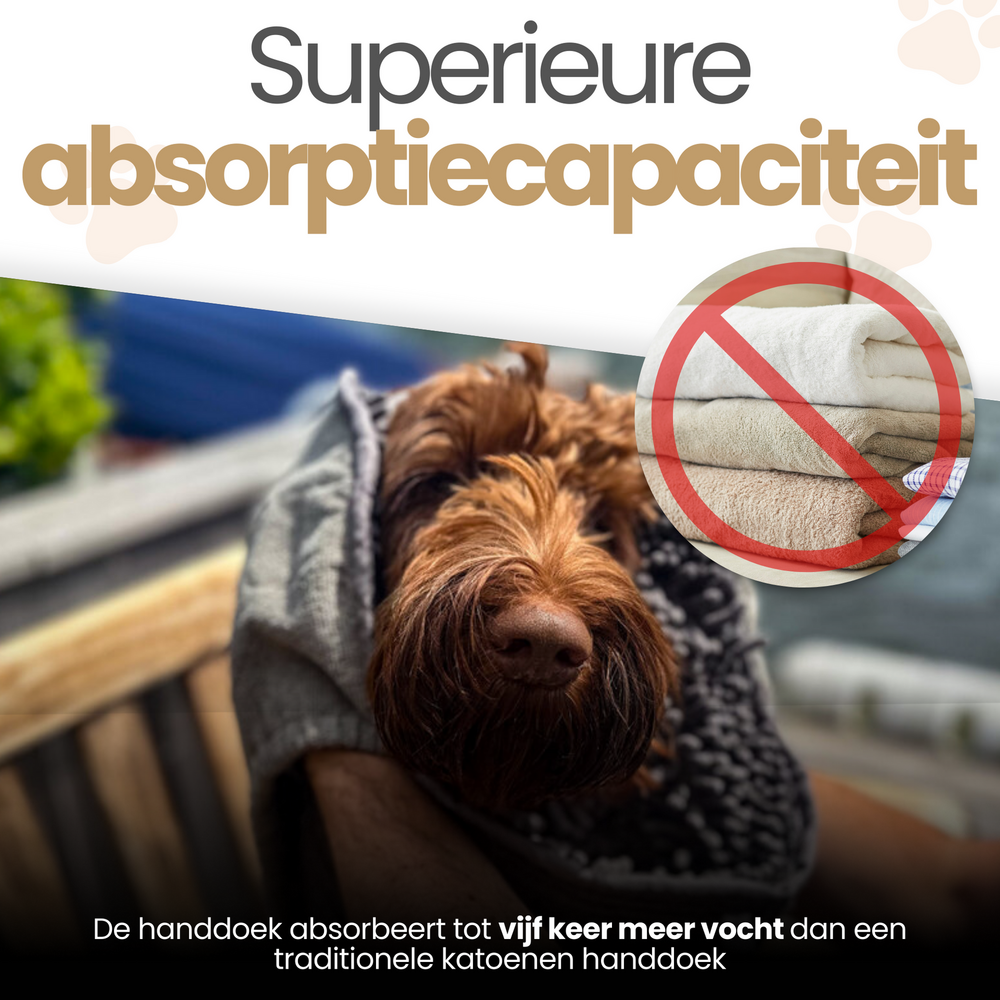 Dogs&amp;Co Honden Handdoek - Grijs