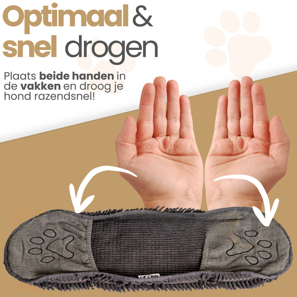 Dogs&amp;Co Honden Handdoek - Grijs