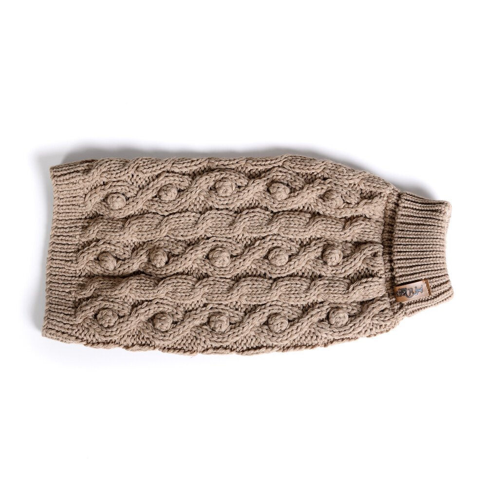 Dogs&amp;Co Hand gebreide Hondentrui Beige