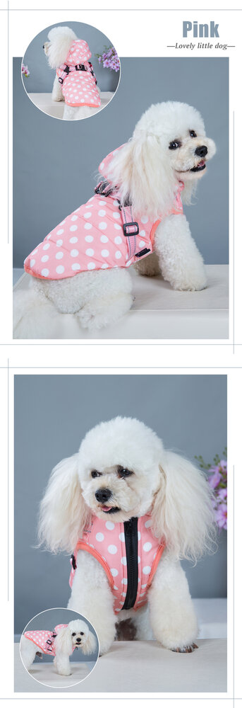 Dogs&amp;Co&reg; Warme  Hondenjas Roze Stip
