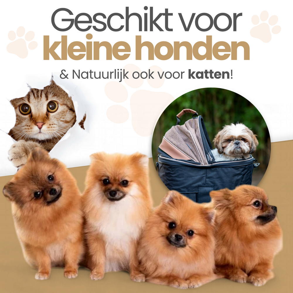 Fietsmand voor kleine honden tot 6KG