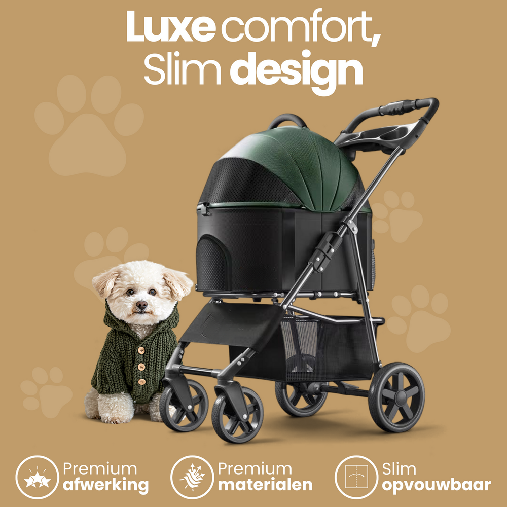 Dogs&amp;Co&reg; 2IN1 Hondenbuggy Groen 