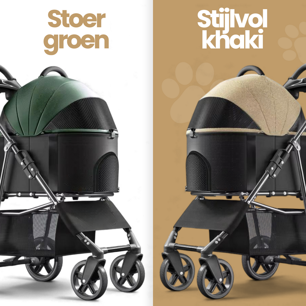 Dogs&amp;Co&reg; 2IN1 Hondenbuggy Khaki