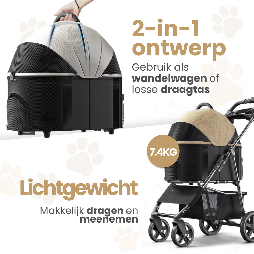 Dogs&amp;Co&reg; 2IN1 Hondenbuggy Khaki