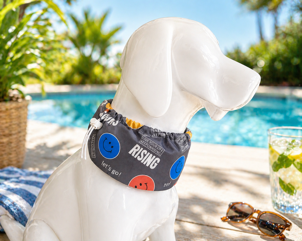 Dogs&amp;Co PawChill Koelband voor Honden GRIJS Smiley