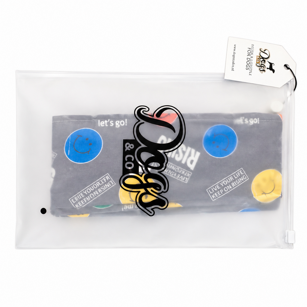 Dogs&amp;Co PawChill Koelband voor Honden GRIJS Smiley