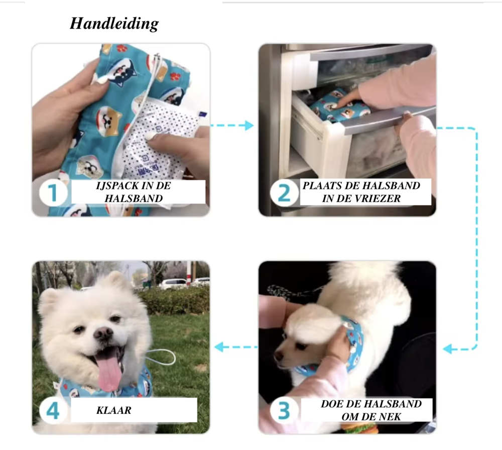 Dogs&amp;Co PawChill Koelband voor Honden GRIJS Smiley
