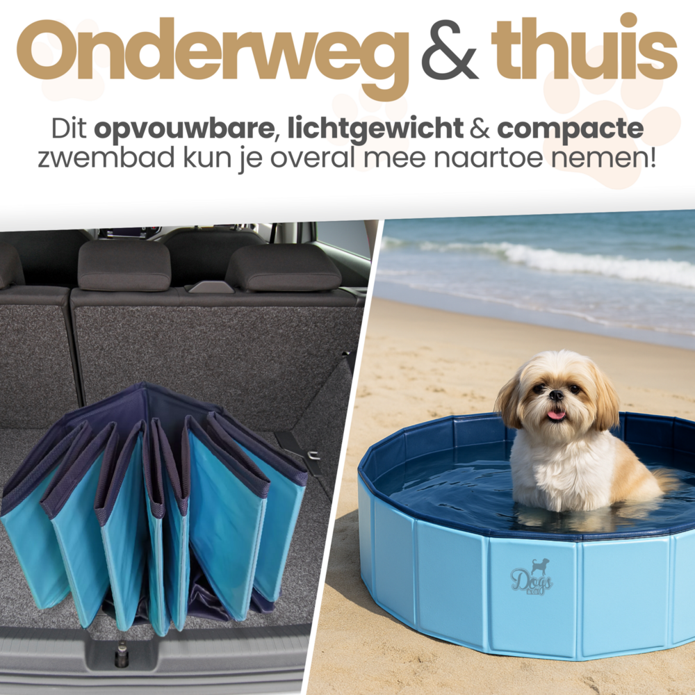 Dogs&amp;Co Honden zwembad 160x30 cm Blauw
