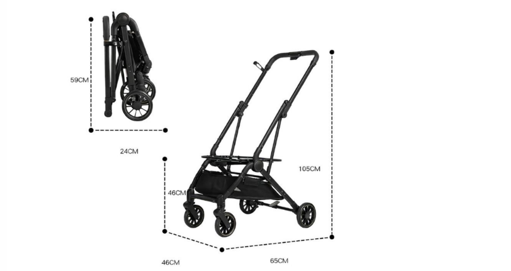 Muxi Honden- en kattenbuggy &ndash; Luxe, opvouwbare 2-in-1 transportwagen met afneembare opbergbak